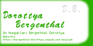 dorottya bergenthal business card